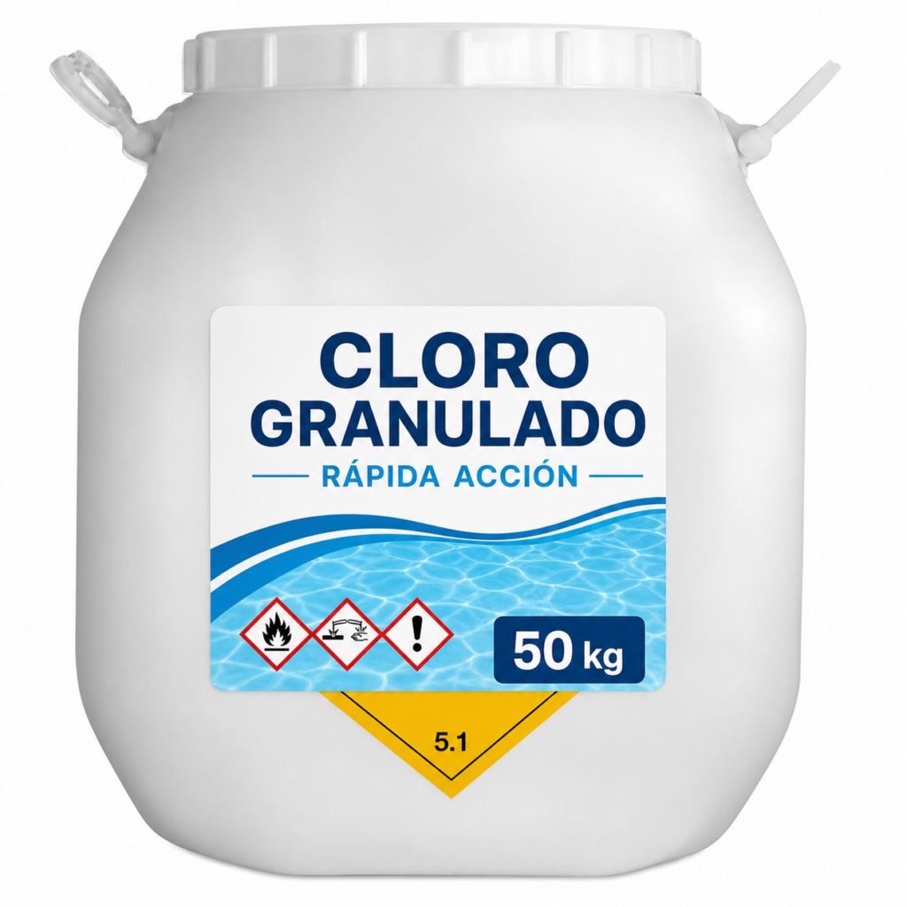CUÑETE 50KG CLORO GRANULADO RAPIDA ACCION