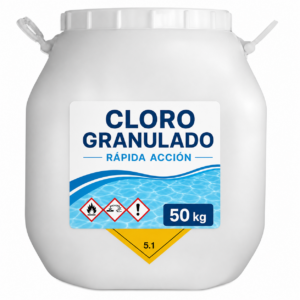 CUÑETE 50KG CLORO GRANULADO RAPIDA ACCION